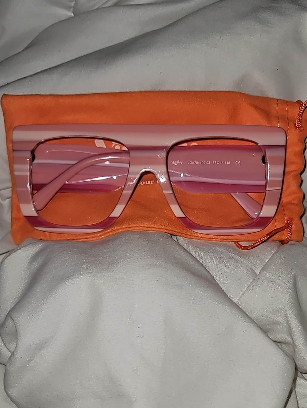 Stylish Pink Stripe Oversized Reading 2.50 Glasses